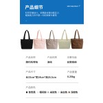 极简风纯色手提托特包多用途实用款大容量轻质大学生上课通勤包